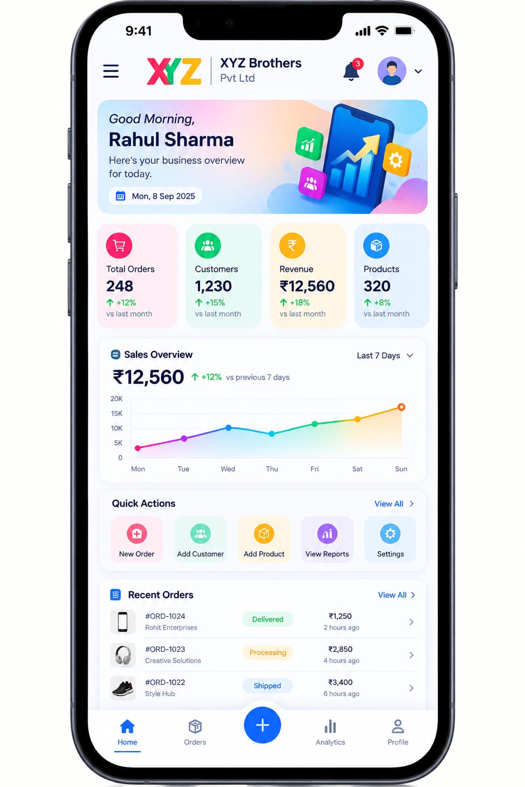 Business dashboard